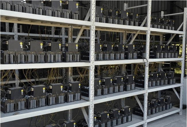 Mining farm setup for cryptocurrency mining