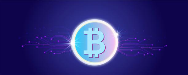 A vibrant depiction of Bitcoin mining in action, showcasing the power and stability of BTC networks